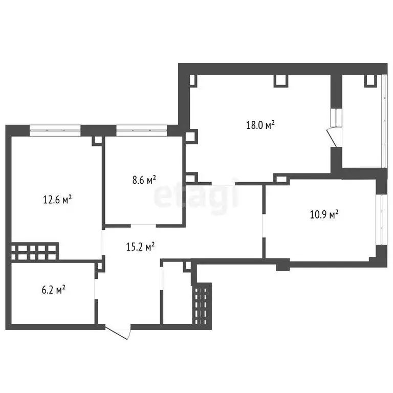 2-комнатная квартира: Воронеж, улица Тимирязева, 27А (74 м) - Фото 1