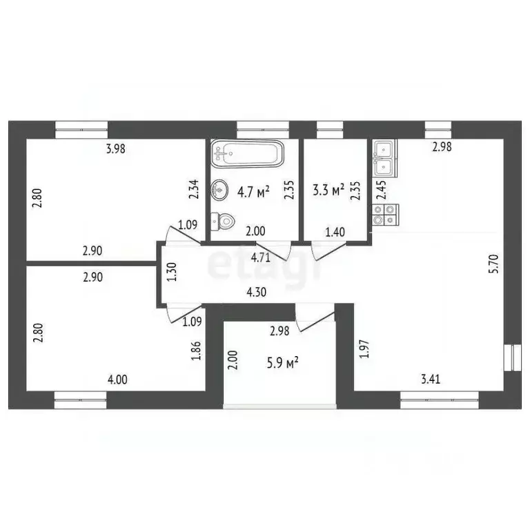 Дом в Крым, Феодосия ул. Сиренная (61 м) - Фото 2