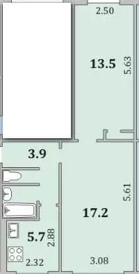 2-к кв. Мурманская область, Мурманск ул. Чумбарова-Лучинского, 50 ... - Фото 2