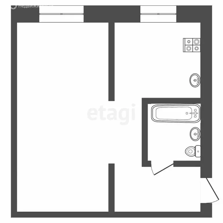 1-комнатная квартира: Ангарск, 17-й микрорайон, 6 (32 м) - Фото 0