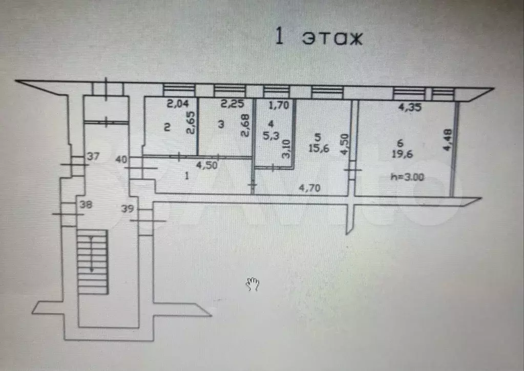 2-к. квартира, 58,7 м, 1/3 эт. - Фото 0