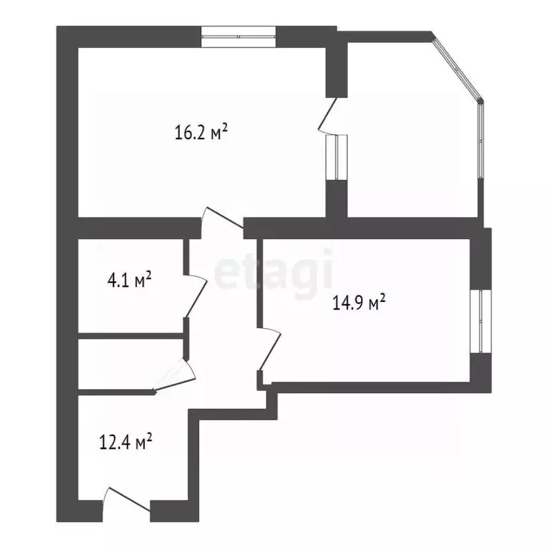 1-к кв. Калужская область, Обнинск просп. Ленина, 104в (49.5 м) - Фото 2