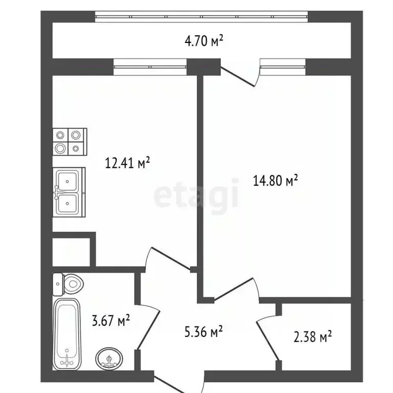 1-к кв. Санкт-Петербург пер. Антокольский, 6 (39.0 м) - Фото 1