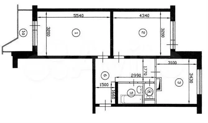 2-к. квартира, 60 м, 3/17 эт. - Фото 0