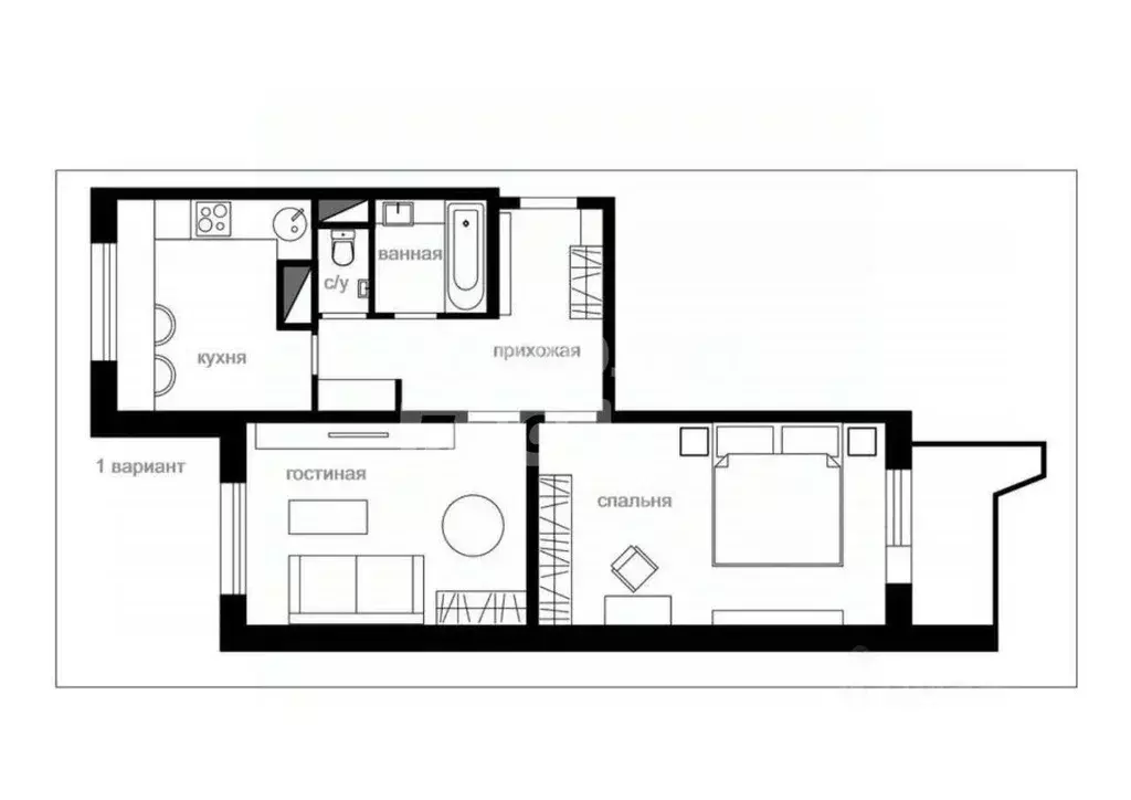 2-к кв. Москва Кунцевская ул., 4К1 (56.0 м) - Фото 1