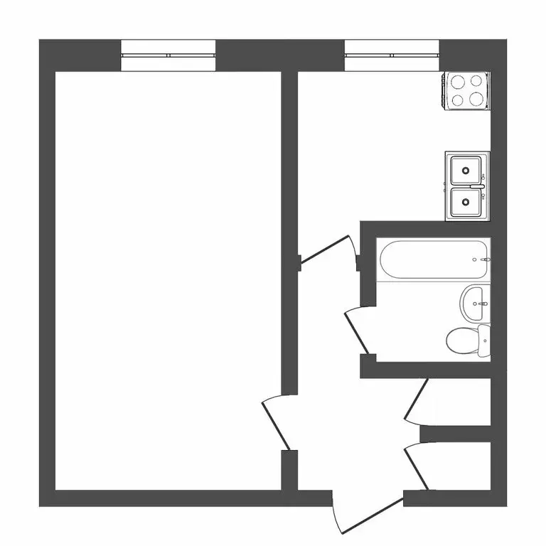 1-комнатная квартира: Тюмень, Ленинский округ, Текстильная улица, 7 ... - Фото 0