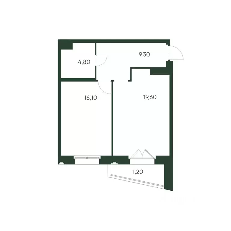 1-к кв. Санкт-Петербург Пески тер.,  (51.0 м) - Фото 2