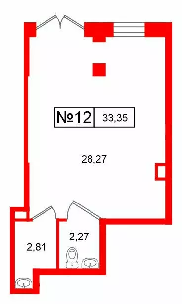 Помещение свободного назначения (33.35 м) - Фото 2