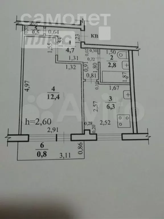 1-к. квартира, 27,5 м, 2/5 эт. - Фото 0