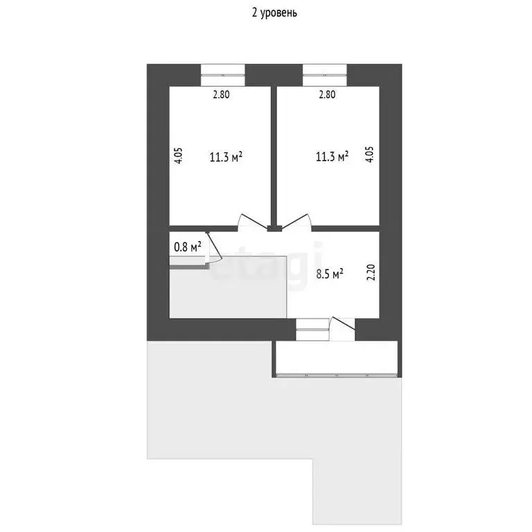 3-комнатная квартира: посёлок Сокоч, Лесная улица, 14 (64.7 м) - Фото 1
