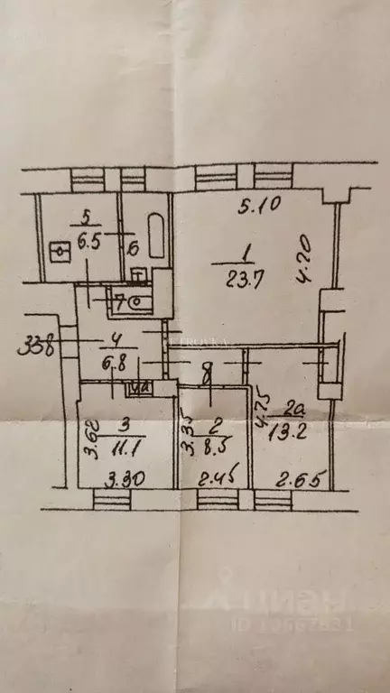 3-к кв. Москва ул. Павла Андреева, 28К6 (80.0 м) - Фото 2