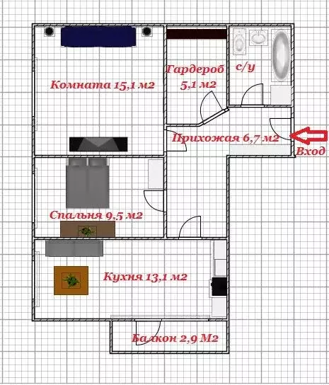 2-к кв. Ярославская область, Ярославль ул. Строителей, 25к2 (60.0 м) - Фото 1