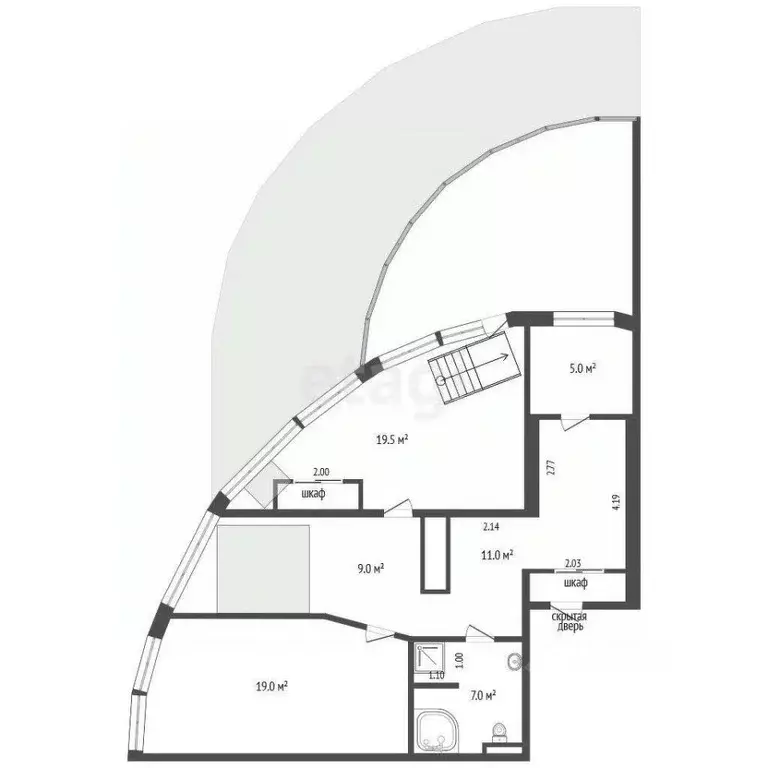 Студия Ростовская область, Ростов-на-Дону Береговая ул., 6 (250.0 м) - Фото 1