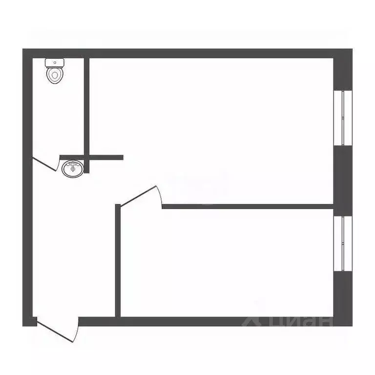 1-к кв. Красноярский край, Красноярск ул. Ломоносова, 94к1 (23.0 м) - Фото 2