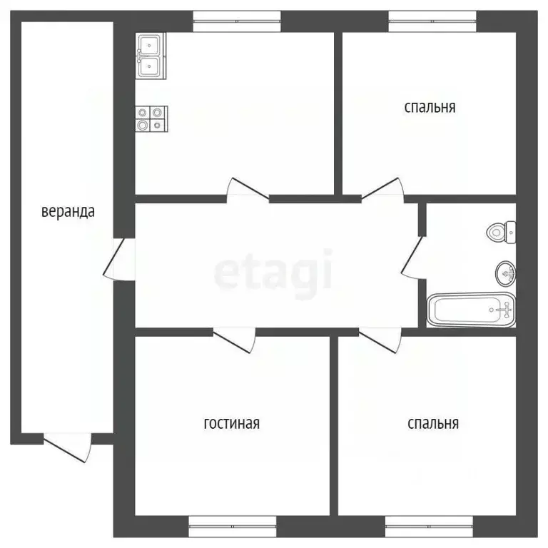 3-к кв. Свердловская область, Тавдинский муниципальный округ, д. ... - Фото 2