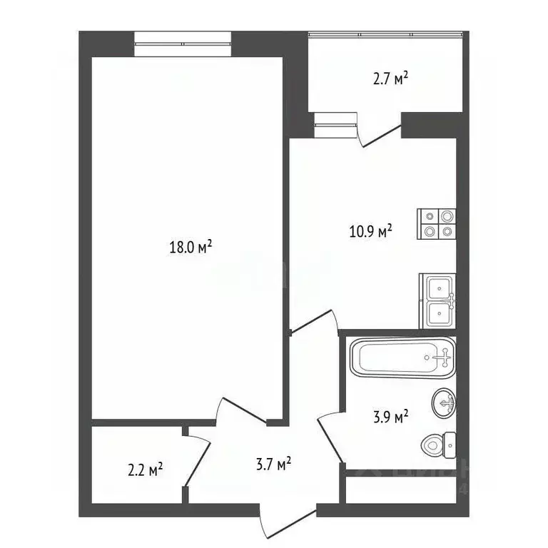 1-к кв. Москва пос. Коммунарка, ул. Ясная, 5 (38.3 м) - Фото 1