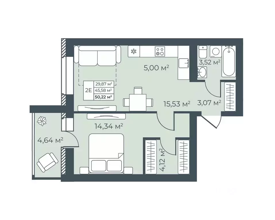 2-к кв. Воронежская область, Бобров  (50.22 м) - Фото 1
