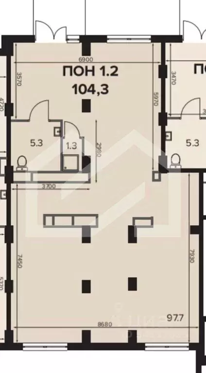 Помещение свободного назначения в Москва Ленинградское ш., 228к4 (104 ... - Фото 2