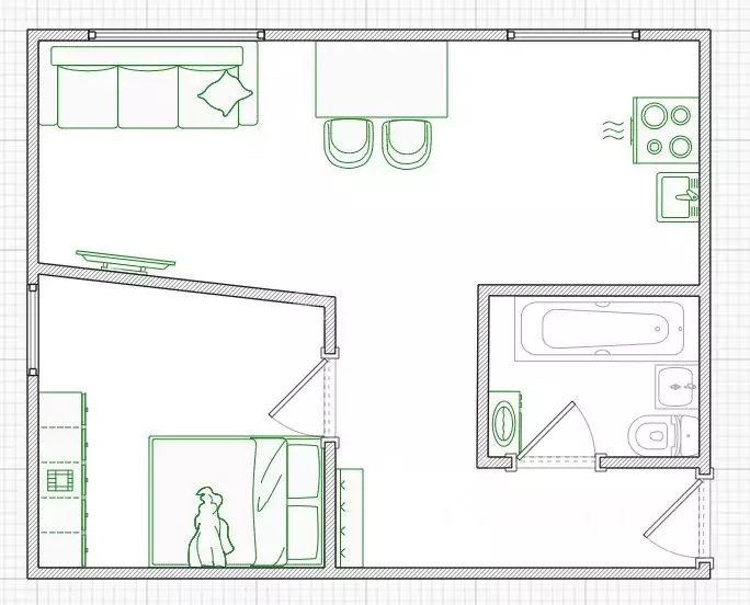 1-к кв. Тульская область, Тула Пушкинский проезд, 4Б (31.7 м) - Фото 2