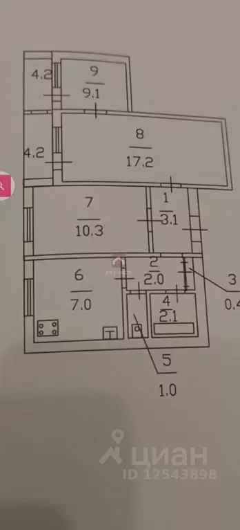 3-к кв. Саратовская область, Саратов Наумовская ул., 41 (52.0 м) - Фото 1
