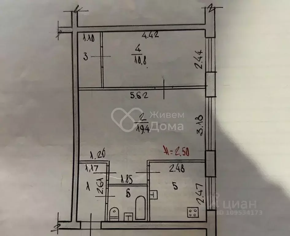 2-к кв. Волгоградская область, Волгоград Краснополянская ул., 18 (44.8 ... - Фото 2