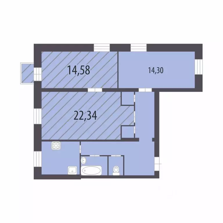 Комната Санкт-Петербург просп. Тореза, 77к3Б (37.0 м) - Фото 1