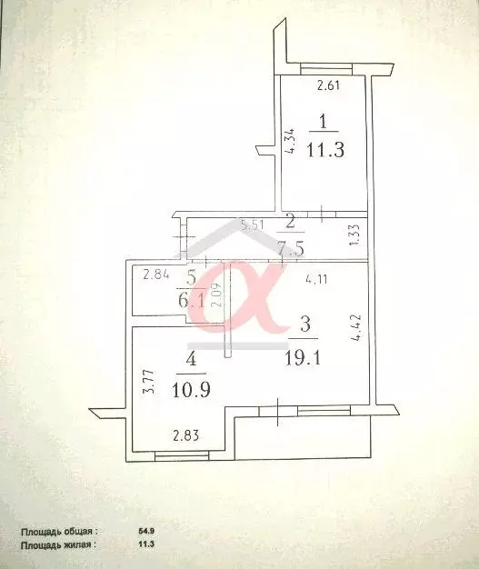 2-к кв. Кемеровская область, Кемерово ул. Металлистов, 9 (54.0 м) - Фото 2