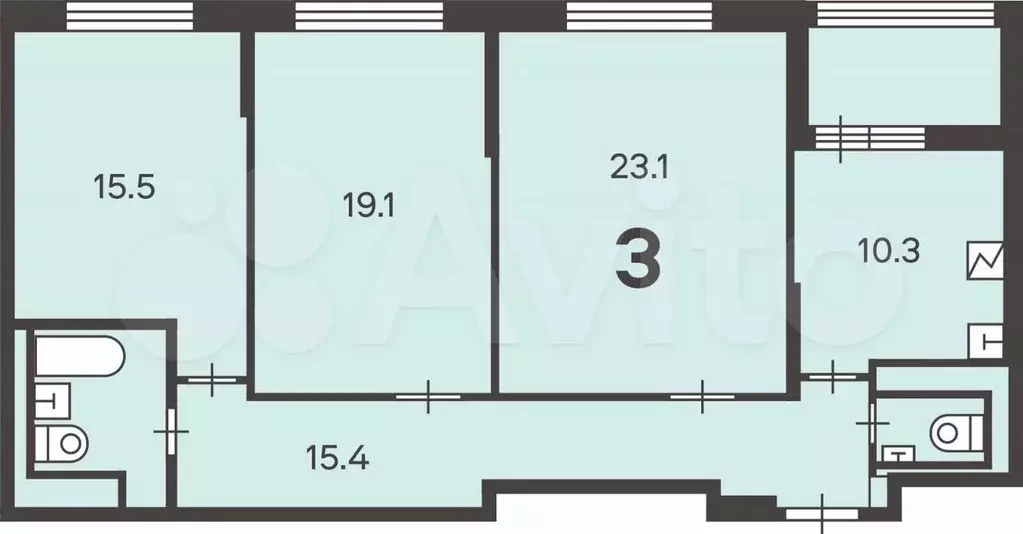 Аукцион: 3-к. квартира, 89,4 м, 17/24 эт. - Фото 0