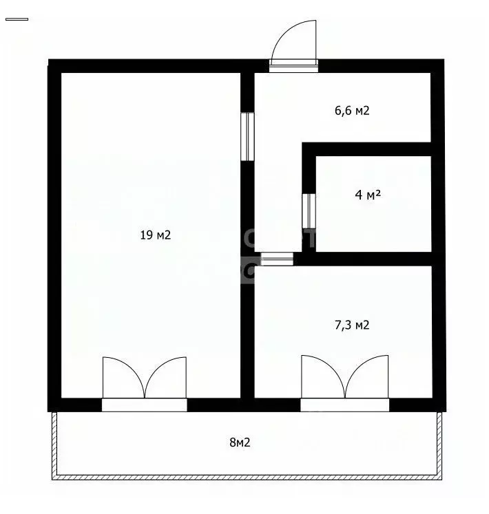 1-к кв. Томская область, Томск ул. Ивана Черных, 28 (36.1 м) - Фото 1