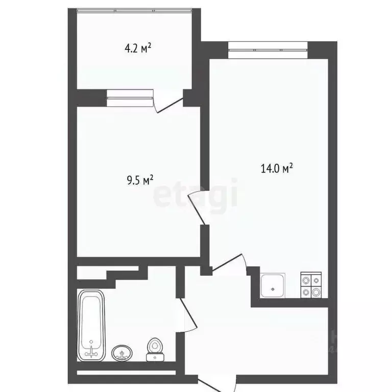 1-к кв. Тюменская область, Тюмень ул. Червишевский Тракт, 47к4 (33.0 ... - Фото 1