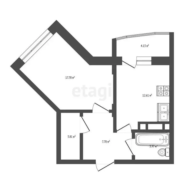 1-комнатная квартира: Калуга, Московская улица, 311к6 (39 м) - Фото 1