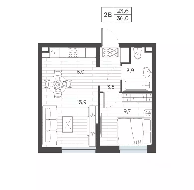 2-к кв. Дагестан, Дербент ул. Сальмана (35.97 м) - Фото 0