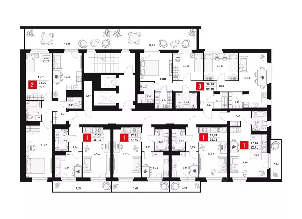 1-к кв. Башкортостан, Уфа ул. Большая Московская, 11 (35.73 м) - Фото 2