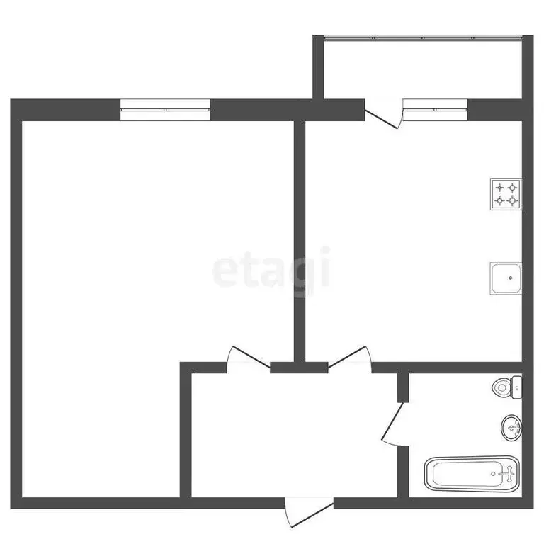 1-комнатная квартира: Саранск, улица Гагарина, 77 (38 м) - Фото 1
