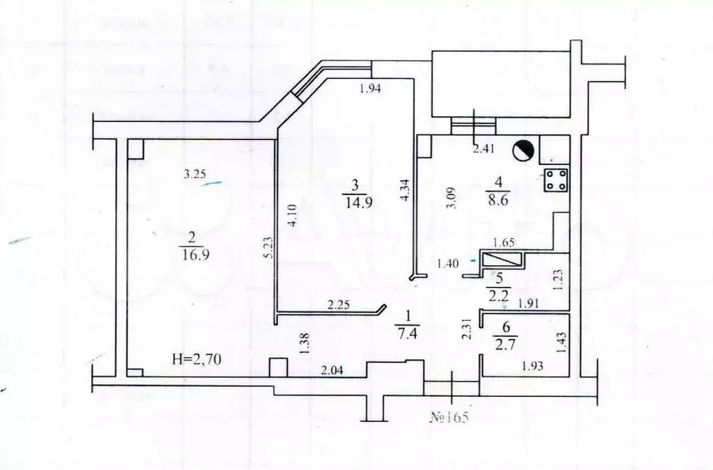 2-к. квартира, 54 м, 4/10 эт. - Фото 0