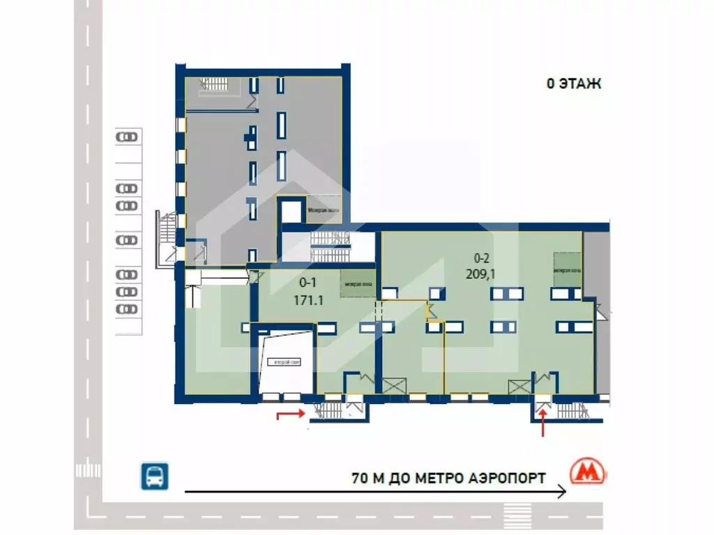 Помещение свободного назначения в Москва Ленинградский просп., 47С2 ... - Фото 2