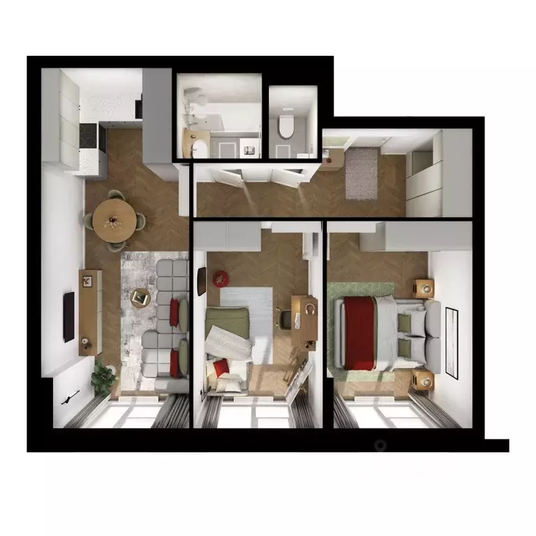 2-к кв. Московская область, Ленинский городской округ, Боброво пгт ... - Фото 2