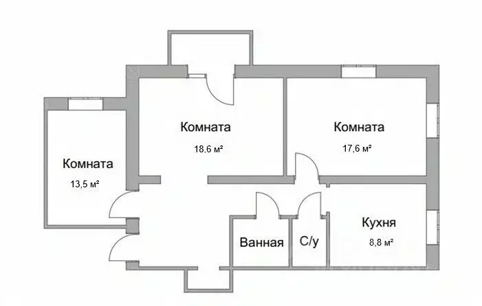 3-к кв. Приморский край, Октябрьский муниципальный округ, Липовцы пгт ... - Фото 1