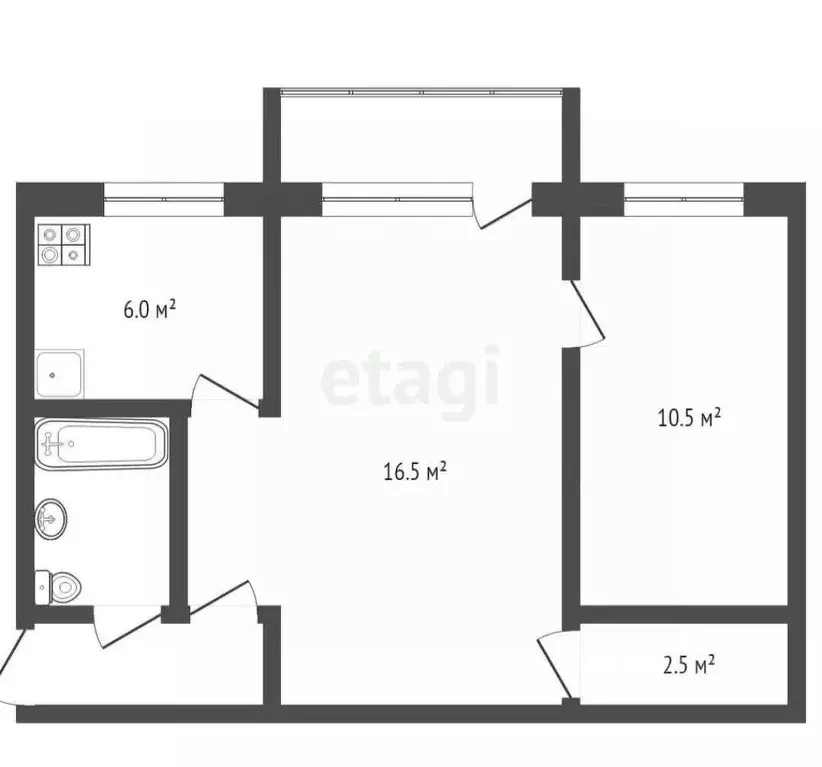 2-к кв. Смоленская область, Смоленск ул. Гарабурды, 17в (47.5 м) - Фото 1