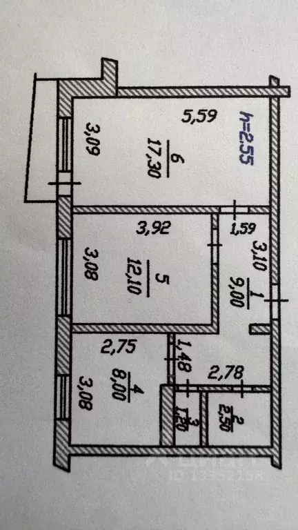 2-к кв. Чувашия, Чебоксары ул. Мичмана Павлова, 24 (53.0 м) - Фото 1