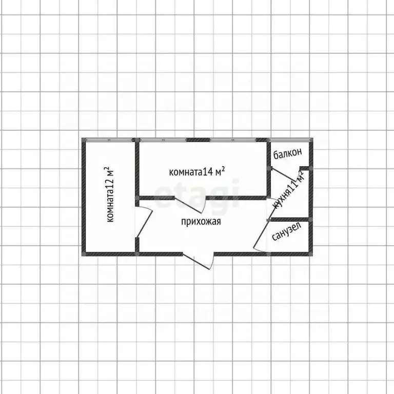 2-к кв. Адыгея, Майкоп ул. Димитрова, 20 (42.0 м) - Фото 2