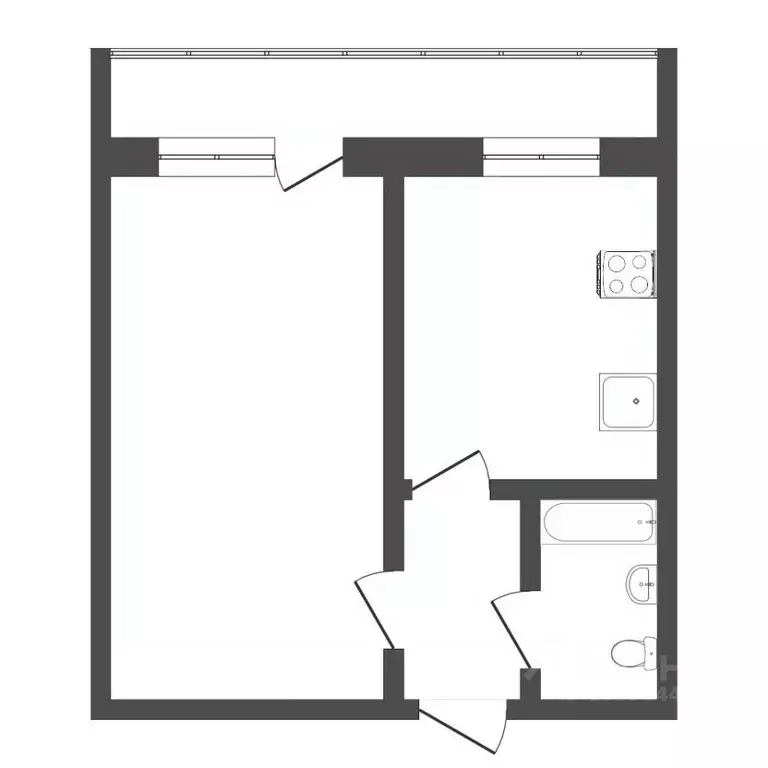 1-к кв. Тюменская область, Тюмень ул. Щербакова, 146 (34.5 м) - Фото 2