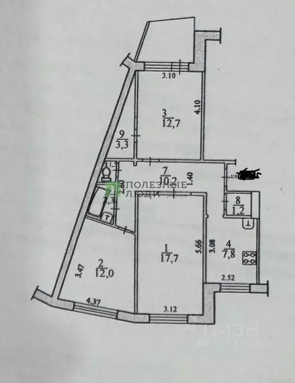3-к кв. Хабаровский край, Хабаровск Тихоокеанская ул., 194 (68.7 м) - Фото 1