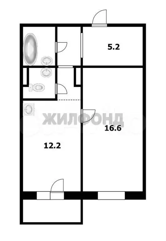 1-к. квартира, 42,5 м, 5/10 эт. - Фото 0