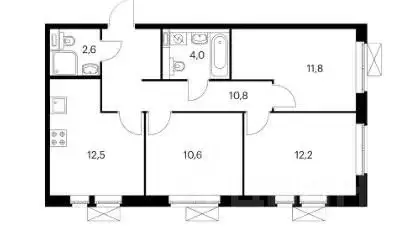 3-к кв. Московская область, Котельники Белая Дача мкр, 25к1 (64.0 м) - Фото 1