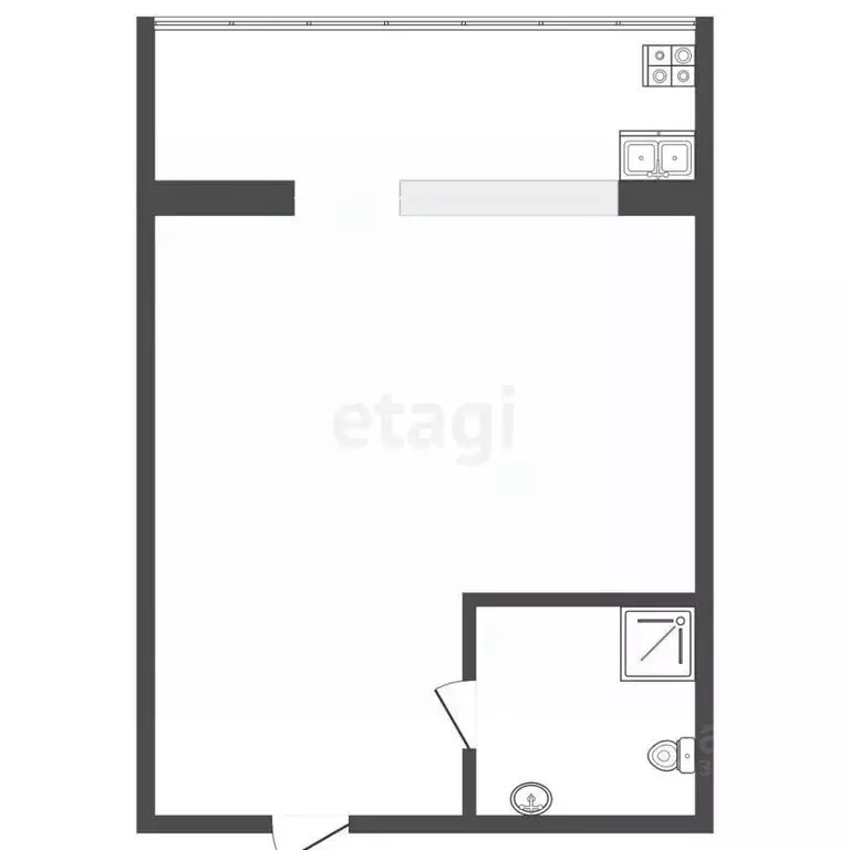 Студия Тюменская область, Тюмень ул. 30 лет Победы, 75 (17.0 м) - Фото 2