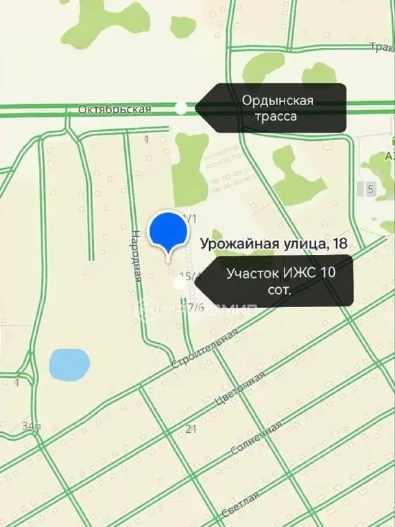 Участок в Новосибирская область, Ордынское рп ул. Урожайная, 18 (10.0 ... - Фото 1