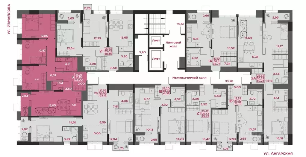 3-к кв. Пензенская область, Пенза Форт жилой комплекс (74.0 м) - Фото 1