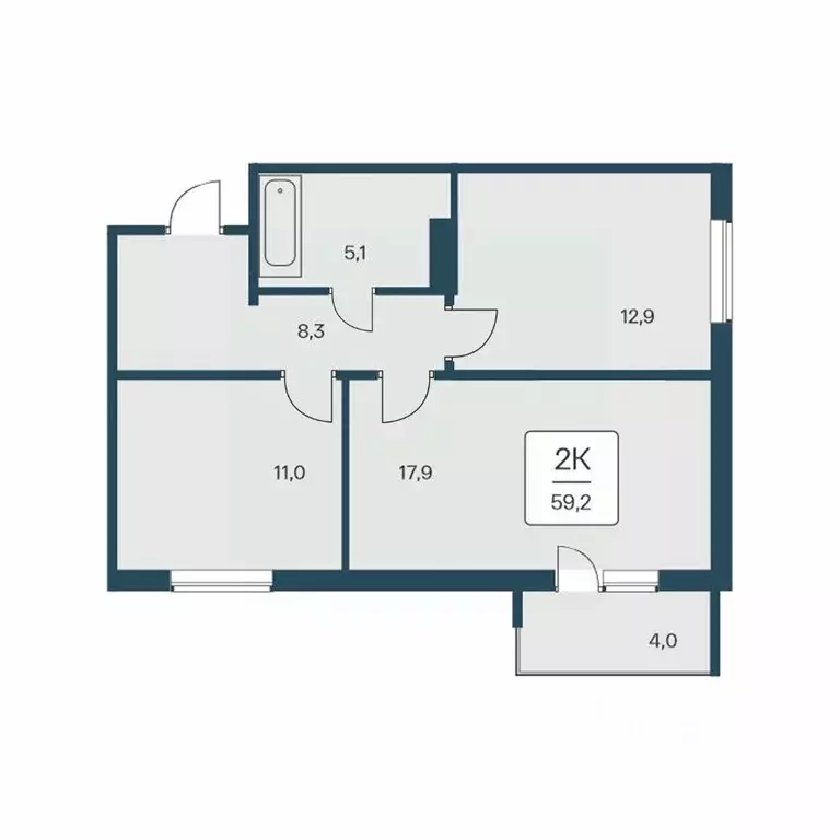 2-к кв. Новосибирская область, Новосибирск Кедровая ул., 80/3 (59.2 м) - Фото 0