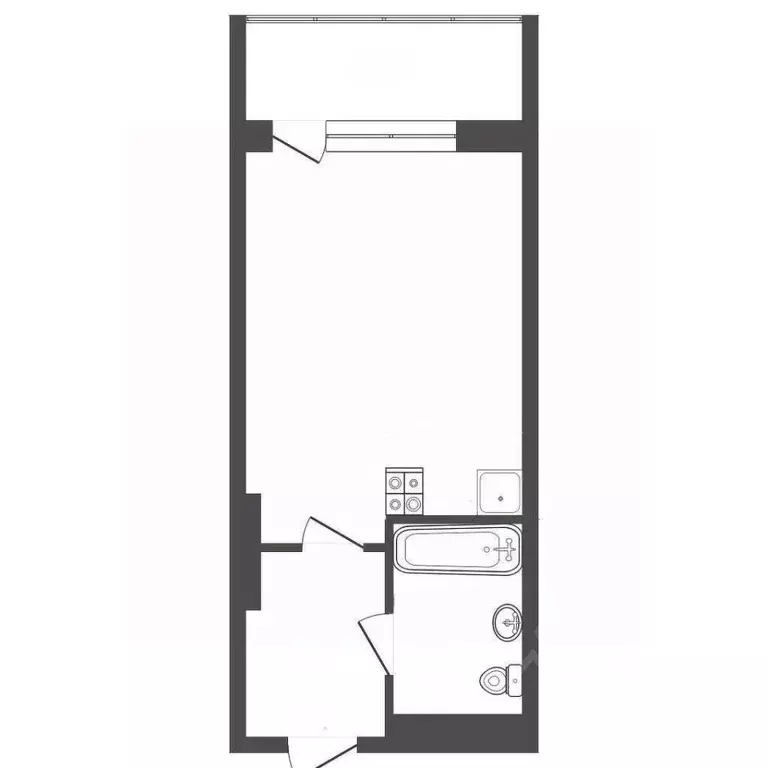 Студия Краснодарский край, Анапа Рождественская ул., 55к3 (28.0 м) - Фото 2